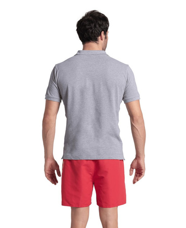 Koszulka polo męska Arena Men's Poloshirt Solid Cotton Piquet Medium Grey Heather 