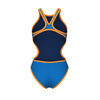 Strój kąpielowy damski Arena Women's One Big Logo One Piece Blue River Fluo Orange
