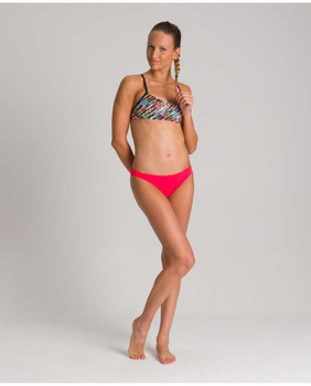 Dół od stroju kąpielowego damskiego Arena Women's Real Brief Fluo Red-Yellow Star