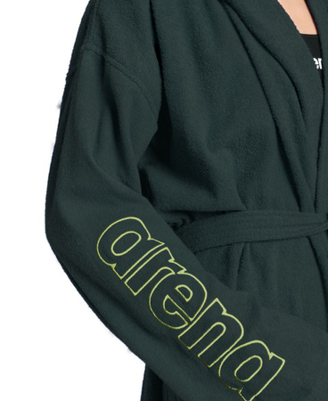 Szlafrok kąpielowy unisex Arena Zeppelin Light Robe Dark Sage Arctic Lime