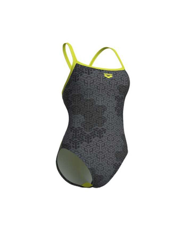 Strój kąpielowy damski Arena Women's Camo Kikko Challenge Back Green Multi