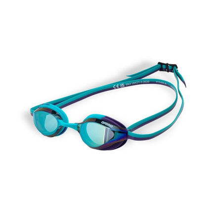 Okulary pływackie dla dzieci Arena Junior Python Mirror Emerald Peacock Plum