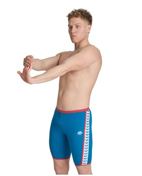 Kąpielówki męskie Arena Men's Icons Swim Jammer Solid Blue Cosmo Astro Red