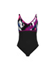 Strój kąpielowy damski Arena Women's Bodylift Black Multi Grape