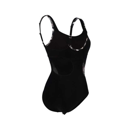 Strój kąpielowy damski Arena Women's Bodylift Francy Strap Back Black White Multi
