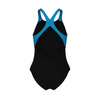 Dziewczęcy strój kąpielowy basen jednoczęściowy kostium Arena V Back Black