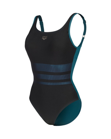 Strój kąpielowy damski Arena Women's Bodylift Rosa Wing Back Night Grey Green Blue