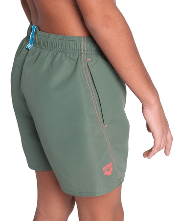Szorty kąpielówki chłopięce Arena Junior Boy's Fundamentals Logo Boxer Sage Fluo Red