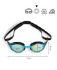 Okulary pływackie treningowe Arena Cobra Edge Swipe Mirror Aqua Black 