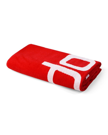 Ręcznik bawełniany na basen plażę Speedo Logo Towel Red