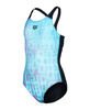 Strój kąpielowy dziewczęcy Arena Girl's Multi Colours Swimsuit V Back Water Multi Black