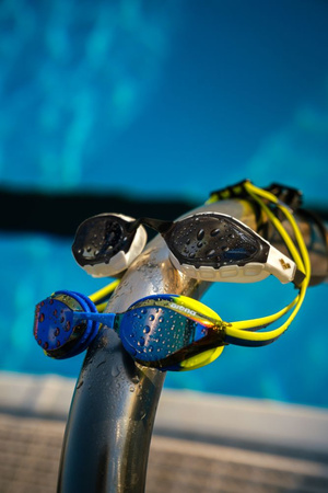 Okulary pływackie dla dzieci Arena Junior Python Mirror Blue Blue Lime