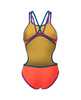 Strój kąpielowy damski treningowy Arena Women's One Double Cross Back One Piece Coral Purple