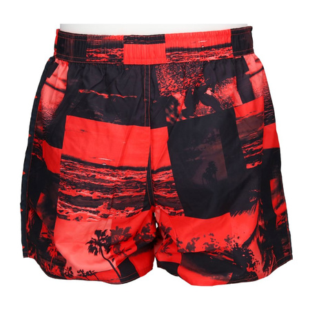 Kąpielówki szorty męskie Arena Men's Icons Team Stripe Allover Short Floreale Multi Asphalt Floreal