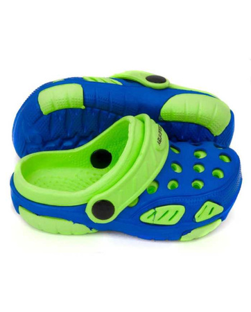Klapki na basen dziecięce Aqua-Speed Junior Croksy Lido Blue Green