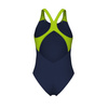Strój kąpielowy damski Arena Women's Blast Swimsuit V Back Navy-Artic Lime