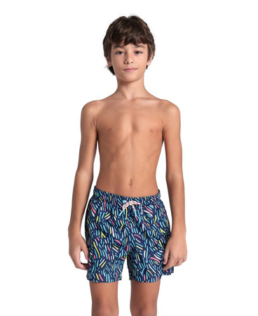Spodenki szorty chłopięce Arena Boy's Beach Boxer Navy Multi