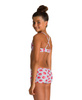 Strój kąpielowy dziewczęcy Arena Girl's Tropical Summer Top White Red