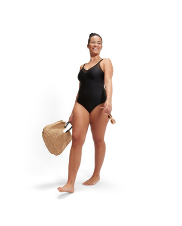Strój kąpielowy jednoczęściowy damski Speedo Shaping Mesh Black