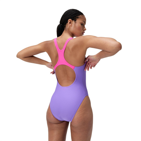 Strój kąpielowy jednoczęściowy damski na basen Speedo Medley Logo Purple