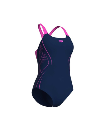 Strój kąpielowy damski Arena Women's Reflecting Navy Shocking Pink