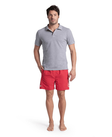 Koszulka polo męska Arena Men's Poloshirt Solid Cotton Piquet Medium Grey Heather 