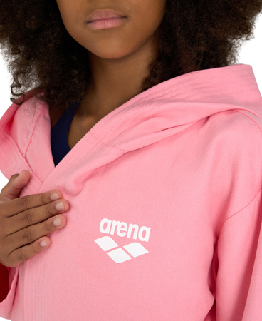 Szlafrok kąpielowy dziecięcy Arena Junior Zeal Plus Pink White