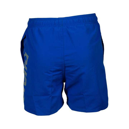 Spodenki szorty chłopięce Arena Fundamentals Logo Junior Boxer Neon Blue Soft Green