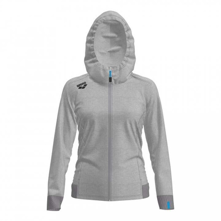 Damska sportowa rozpinana bluza Arena Women's Team Hooded Jacket Panel Medium Grey Heather