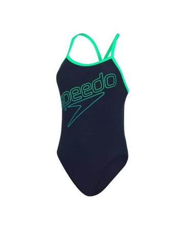 Strój kąpielowy damski Speedo Hyper Boom Turnback Navy Green