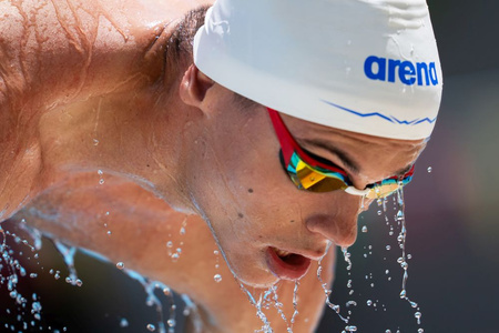 Okulary pływackie treningowe Arena Cobra Edge Swipe Mirror Gold Red