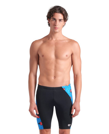Kąpielówki jammery męskie Arena Men's Mushrooms Swim Jammer Black-Blue Multi