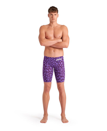 Strój startowy męski Arena Men's Powerskin Carbon Air2 Le Jammer Leopard Violet