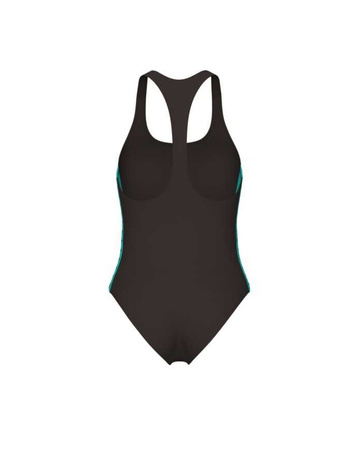 Strój kąpielowy damski Arena Women's Icons Swimsuit Racer Back Solid Sepia Water