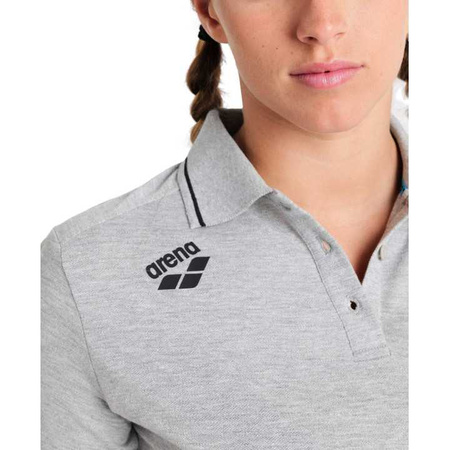 Koszulka damska Polo Arena Team Poloshirt Solid Cotton Grey Heather