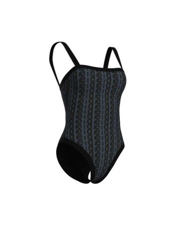 Strój kąpielowy damski Arena Women's Monogram U Back Black Multi