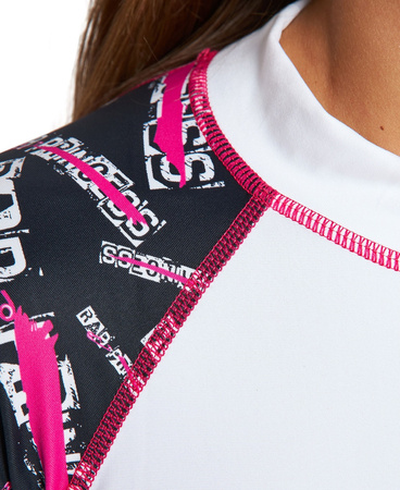 Koszulka na basen plażę pływanie dla dziewczynek Arena Rash Vest White