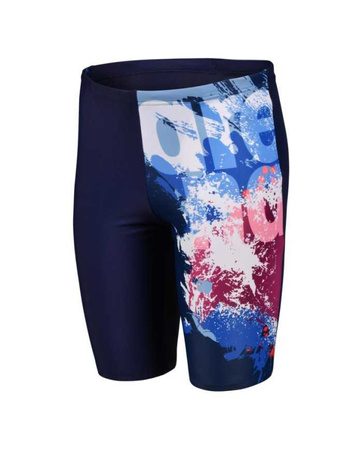 Spodenki kąpielowe chłopięce Arena Boy's Waves Breaking Swim Jammer Navy Multi