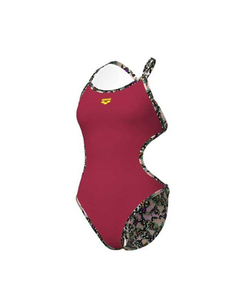 Strój kąpielowy damski Arena Women's Rule Breaker Hooked Reversible Red Onion Multi