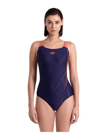 Strój kąpielowy damski Arena Women's Dive Swim Pro Back Navy Calypso Coral
