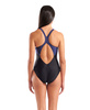 Damski strój kąpielowy Arena Women's Graphic Swimsuit V Back Black-Navy