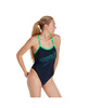 Strój kąpielowy damski Speedo Hyper Boom Turnback Navy Green