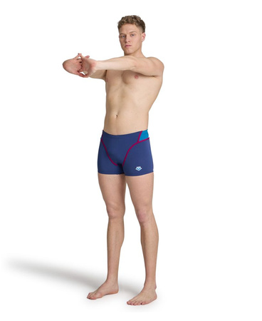 Kąpielówki bokserki męskie Arena Men's Icons Swim Short Panel Navy Blue Cosmo White Red