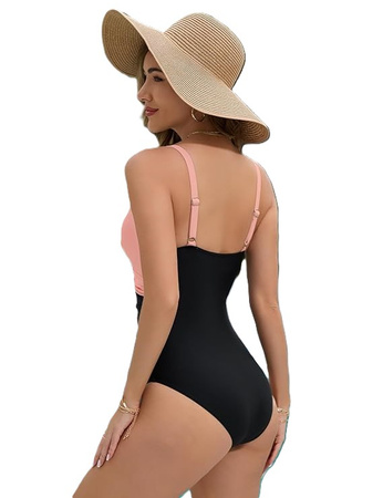 Strój kąpielowy jednoczęściowy damski na basen Umipubo Black Peach