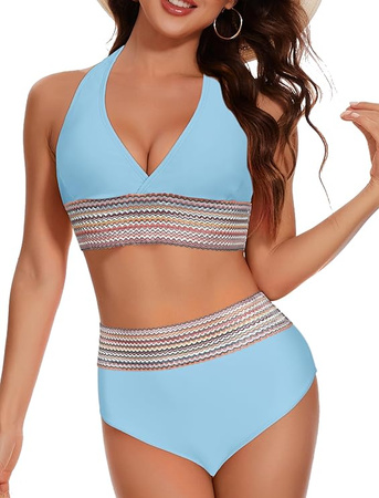 Kostium kąpielowy dwuczęściowy damski Evolyline Bikini Rainbow Blue