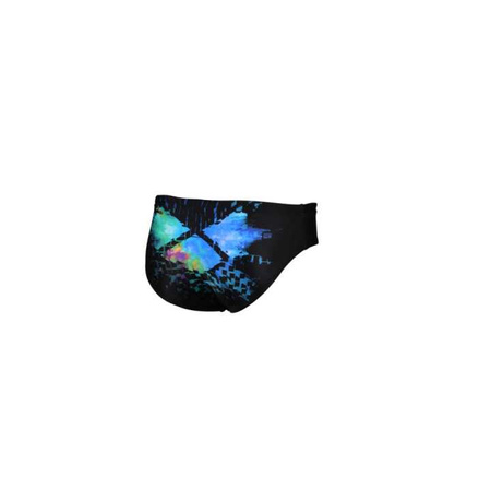 Slipy kąpielowe chłopięce Arena Boy's Multi Pixels Swim Briefs Black Multi Turquoise