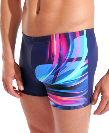 Kąpielówki bokserki męskie Arena Men's Bloom Swim Short Multi Navy-Navy