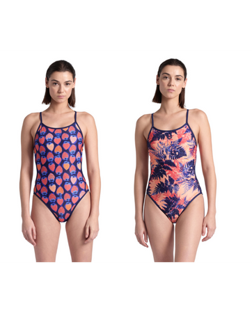 Strój kąpielowy damski jednoczęściowy Arena Women's Reversible Swimsuit Challenge Back Navy Multi