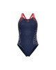 Strój kąpielowy damski Arena Women's Gleam V Back Navy Calypso Coral