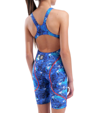 Dziewczęcy strój startowy Arena Girl's Powerskin ST Next LE Open Back Junior Splashy Multicolor 